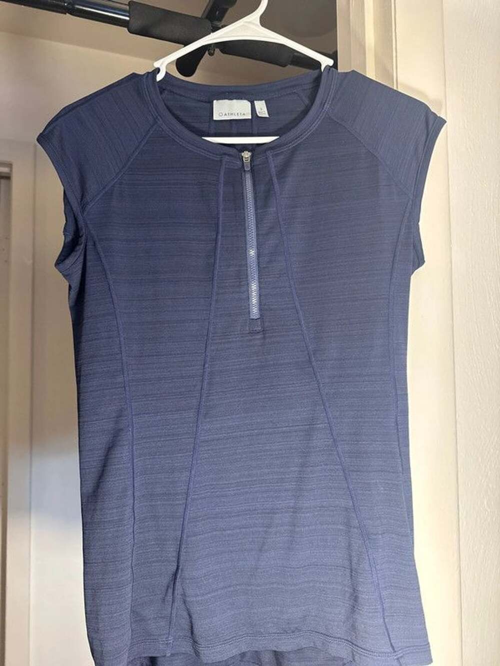 Navy Athleta Pacifica 1/4 zip Tank